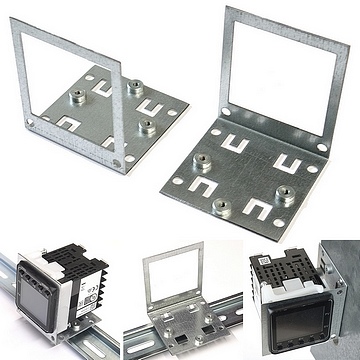 DIN Rail & Internal Panel Mounting Adaptor Bracket for 1/16 DIN Controllers